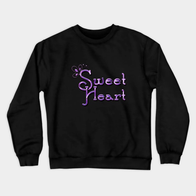 Sweetheart (purple) Crewneck Sweatshirt by Sinmara